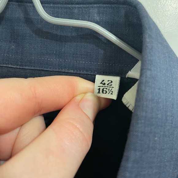 Versace Men's Dark Blue Dress Shirt - Picture 3 of 6